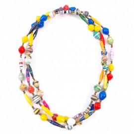 Necklace Beaded Paper Mache